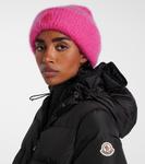 Шапка из шерсти с логотипом Moncler, Fuchsia - фото 2