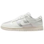 Женские кроссовки Dunk Low Next Nature Sheer Lace Metallic Platinum Nike, White - фото