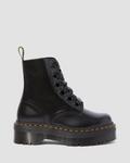Ботинки кожаные женские Dr. Martens Molly на платформе, черный - фото