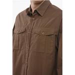 Рубашка EMPORIO Popeline Cotton Saharan Armani, Brown - фото 3