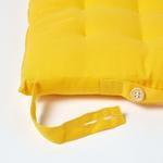 Подушка на стул Homescapes, 40x40x5 см, желтый - фото 4