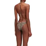 Топ бикини Sundek Jennifer triangle with sweet leopard print, коричневый - фото 2