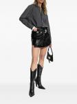Кожаная мини-юбка IRO, черный - фото 2