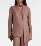 Шелковая блузка с принтом в виде шарфа Joseph, Ruby Combo - фото 6