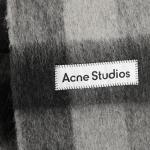 Клетчатый шарф Vally Acne Studios, Dark Black/Grey/Dark Grey - фото 2