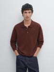 Джемпер-Поло из шерстяной смеси Massimo Dutti, Mahogany - фото 3