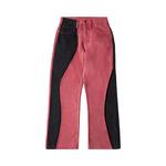 Брюки Glass Cypress Panelled Flare Denim, Red - фото