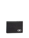Картхолдер с декором Gancini Ferragamo, черный - фото