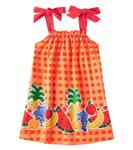 Платье из принтованного хлопка Fábula, Est Barrado Picnic - фото 3