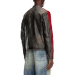 DIESEL Потертая кожаная куртка байкера, Black - фото 5