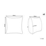 Декоративные подушка Beliani, 45x45 см, бежевый/белый - фото 4