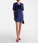 Мини-платье из твида с пайетками Alessandra Rich, Bluette-Multi - фото 2