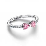 Кольцо Sparkling Pink Bow Pandora, стерлинговое серебро - фото 4