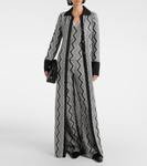 Платье макси с зигзагом Missoni, Black And Silver - фото 2