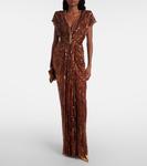 Платье Zola с пайетками Jenny Packham, бронзовый - фото 2