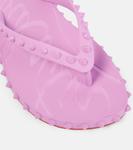 Супер Луби шлепанцы-вьетнамки Flip Christian Louboutin, Peony - фото 6