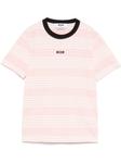 Футболка в полоску MSGM, розовый - фото