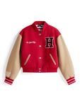 Детская куртка-бомбер из шерстяной смеси Tommy Hilfiger, Ruby Rhubarb - фото 5