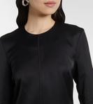 Атласное платье миди Toteme, черный - фото 4