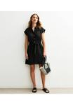 Платье New Look DRAWSTRING WAIST SHORT SLEEVE MINI, Black - фото