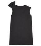 Платье из хлопкового джерси с бантом Balmain, черный - фото 3