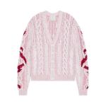 Кардиган Givenchy Lunar Year Snake V-Neck Cardigan, Ivory/Pink - фото