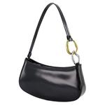 Сумка хобо Ollie от Staud черная кожаная - фото 2