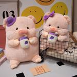 Плюшевая кукла Cute Fruit Milk Tea Pig MLING, Bowknot Cherry Pig - фото 9