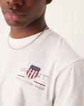 Футболка GANT regular fit archive small logo белого цвета - фото 2