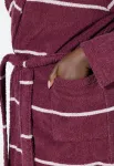 Полосатый халат Ulla Popken, Dark Berry - фото 4