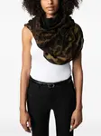 Шарф с леопардовым принтом Zadig&Voltaire, черный - фото 4