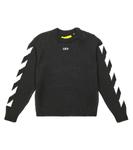 Хлопковый свитер off stamp Off-White Kids, черный - фото