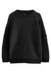 Универсальный джемпер с воротником-стойкой Next, Black - фото