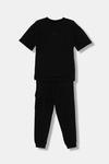 Детский хлопковый комплект Calvin Klein Jeans, черный - фото 2
