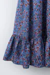 Платье с цветочным принтом Zara, синий - фото 4