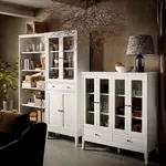 Шкаф со стеклянной дверью, белый, 121х50х135 см, IDANÄS IKEA - фото 6