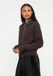Кардиган Samsøe Samsøe JEANINE ZIP CARDIGAN, Black Coffee/Dark Brown - фото 4