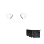 Украшенные сердечками серьги-кольца SAINT LAURENT - фото