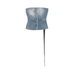 Топ Rick Owens DRKSHDW Denim Bustier Top 'Washed Indigo', синий - фото