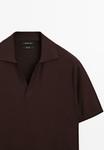 Поло Massimo Dutti Polo shirt, Bordeaux - фото 7
