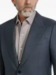 Однобортный костюм Zegna, синий - фото 5