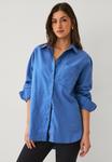 Блуза Ellos Collection Button-down blouse, Blaue/Blue - фото