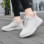 Низкие кроссовки для бега женские бело-розовые Binary - фото 8