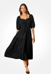 Платье Cupshe RUCHED MIDI, Black - фото