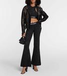 Бюстгальтер с принтом логотипа PALM ANGELS, черный - фото 2