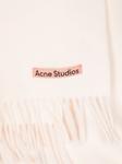 Acne Studios шерстяной шарф с бахромой, розовый - фото 3