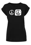 Футболка Merchcode Shirt Peace - Double Peace Black  Extended Shoulder, черный - фото
