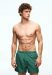 Простые плавательные шорты Bershka, Olive - фото