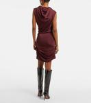 Мини-платье с капюшоном и драпировкой Magda Butrym, Boredeaux - фото 3