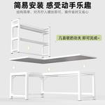 Угловой стол Naijia с L-образной полкой, компьютерный стол для спальни, письменный стол, 160x120x75 см, кремово-белый, левосторонний - фото 3